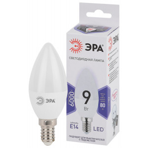 Лампа светодиодная B35-9W-860-E14 свеча 720лм Б0031403