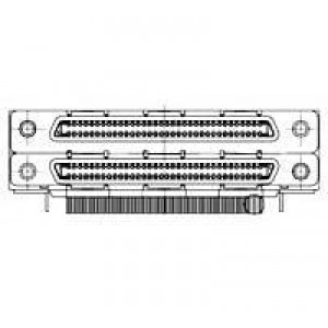 5787962-2, Сдвоенные соединители D-Sub  .8MM CHAMP STACK RCPT ASSY