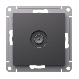 ATLASDESIGN TV РОЗЕТКА проходная 4DB, механизм, БАЗАЛЬТ ATN001492