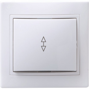 Переключатель проходной 1-кл. СП Кварта 10А IP20 ВСп10-1-0-КБ бел. EVK12-K01-10-DM