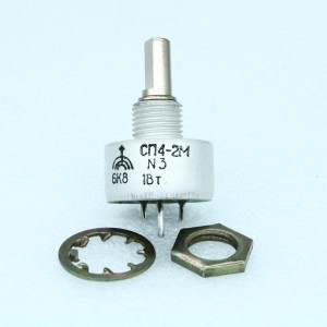 СП4-2Ма 1 А 3-20     6.8К, Резистор переменный подстроечный непроволочный 6.8кОм 1Вт