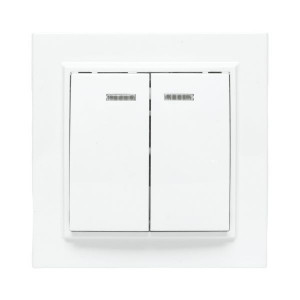 Выключатель 2-кл. СП Минск 10А IP20 с индикатором бел. Basic ERV10-123-10