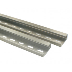 Монтажная рейка G32-15, Монтажная рейка, G-профиль, 32 x 15 мм, перфорированная, длина: 2 метра, материал: сталь, размер перфорированных отверстий: 15 x 6,2 мм