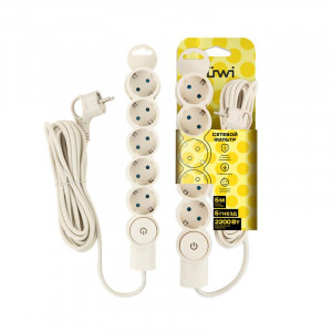 Фильтр сетевой 5х5м с/з с выкл 2кВт 10А/2 сл. кость 32573 4