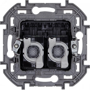 Розетка компьютерная 2-м Inspiria RJ45 кат.5E UTP антрацит Leg 673838