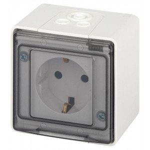 Розетка Эксперт 11-2501-01 2P+E IP55 16А-250В ОУ бел. Эра Б0063294