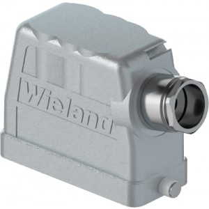 Крышка разъема 76.353.6435.0, Крышка разъема на кабель, типоразмер 24B, высокое исполнение, без уплотнителя, 1 кабельный ввод M32x1,5, IP54, с боковым расположением, без защелки (упоры под одну защелку), материал корпуса: алюминиевый сплав