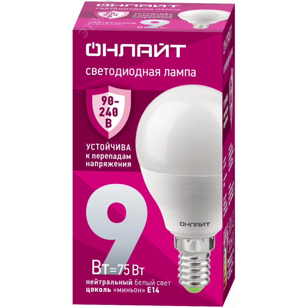 Изображение товара Светодиодная лампа Navigator 9Вт E14 4000K для дома и офиса