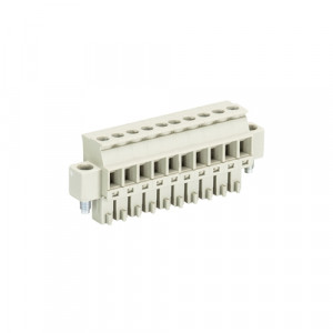 Розеточный разъем на кабель 8813 B/10 VL OB, Розеточный разъем, прямой, на кабель, шаг: 3.81 мм, 10 полюсов, фиксация провода винтовая, исполнение: без маркировки, 250V, 8А, цвет: серый