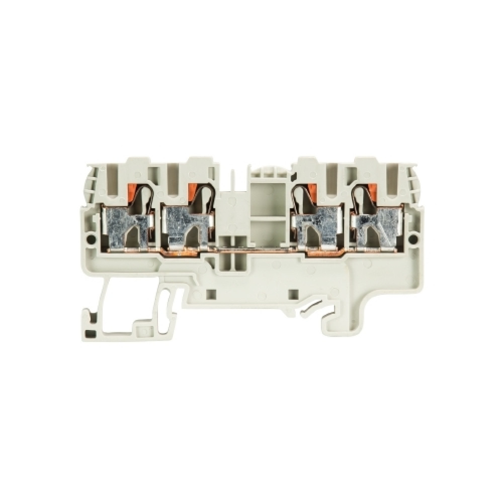 Изображение товара Проходная клемма WTP 2,5/4 D2/2 с 4 точками подключения и фиксацией push in