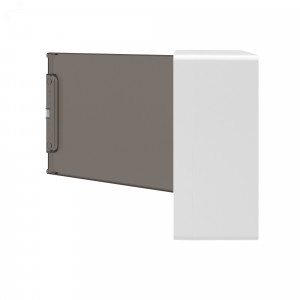 Щит 12 модулей настенный FRAME, белый, с тонированной дверцей, с 2 шинами PEN на 6 и 8 отверстий F12W1WD