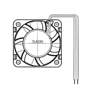 PMD1204PBB1-A.(2).GN, Вентиляторы постоянного тока DC Fan, 40x24mm, 12VDC, 23.5CFM, 9.4W, 55dBA, 14500RPM, 1.26inch H2O, 2Ball, Auto Restart