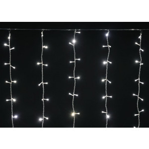 Гирлянда "Занавес" 1.5х1.5м 160LED тепл. бел. IP20 провод прозр. 230В транзит LGDB201-1-160-L1-T-S-20