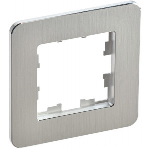 BRITE Рамка 1-мест. РУ-1-1-Бр металл алюм. RE AL BR-M12-M-21-K47