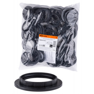 Кольцо для патрона Е27, термостойкий пластик, черный, Б/Н SQ0335-0166