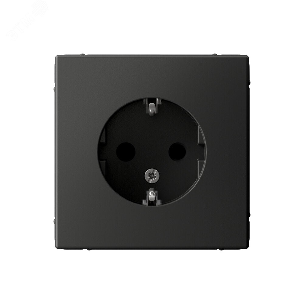 Изображение товара Розетка ArtGallery 16А с заземлением и защитными шторками черная