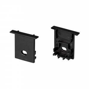 Заглушка SL-COMFORT-1722-F BLACK c отверстием 031778, Пара заглушек чёрного цвета (с отверстием) для профиля SL-COMFORT-1722-F BLACK. В комплекте 2 заглушки. Цена за комплект.