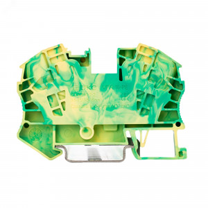 Клемма заземления, зажим push-in, 2 точки подключения, 16 кв.мм VPR-16-PE-YG