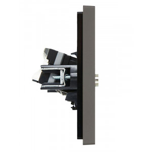 FORTE&PIANO Розетка двойная TV+RJ45 кат.5E FP336 серый IEK FP-AK20-1-K03