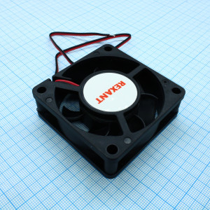 RX 6020MS 12VDC, Вентилятор 12В 60x60х20 S 3900 об/мин., 24.7м3/час, 29дБ, подшипник скольжения, тип вывода - провод