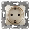 12-2101-04 Розетка 2P+E Schuko, 16A-250В, IP20, 2, шампань (10/100/2800) Б0014678