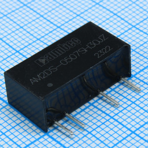 AM2DS-0507SH30JZ, DC/DC, 2Вт, вход 4.5…5.5В, выход 7.2В/0.028…0.278А, изоляция 3000В DC, КПД 84%, максимальная емкостная нагрузка не более 1000мкФ, SIP7, 19.65x7.05x10.16мм, -40…105°C, пластик