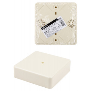 Коробка распаячная КР 100х100х29 ОП, сл. кость, IP40, инд. штрихкод SQ1401-1807