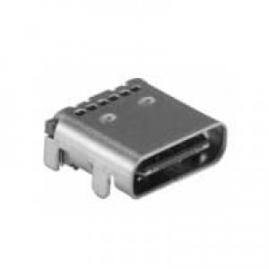 KUSBX-SMT-CS2-B30TR, USB-коннекторы TOP MNT USB 3.1 C 2R CONT BLK INSL 30uGLD