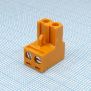 2EDGK-5.08-02P-15-00AH, разъемный клеммный блок 2 контакта шаг 5.08мм оранжевый