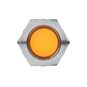 Лампа оранжевая сигнальная S-Pro67 19 мм 230В PROxima s-pro67-331, Лампа сигнальная d19-230V оранж мет