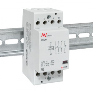Контактор модульный КМ 25А 3NO+1NC 230VAC (2 мод.) AVERES EKF