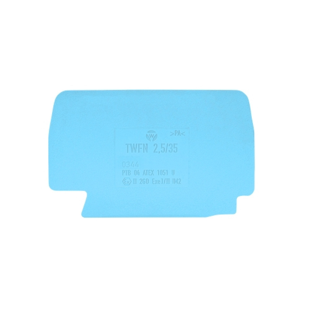 Изображение товара Пластина разделительная TWFN 2,5 BLAU для клемм WKFN 2,5