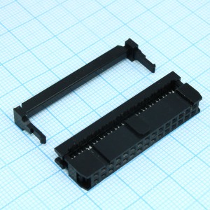 DS1016-30MA2BB, IDC разъем, розетка на плоский шлейф 30pin(2x15), шаг 2.54мм