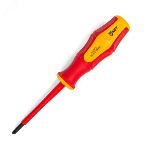 Отвертка диэлектрическая шлицевая 5,5х125 серия Профи, для работ под напряжением до 1000 В