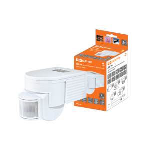 Датчик движения стена ДДС-04 1100Вт, 5-480с, 12м, 5+Лк, 180гр, IP44, SQ0324-0009