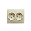 Изображение товара Розетка 2-м Karina Life без заземл. ПБТ крем. 708-0300-128B