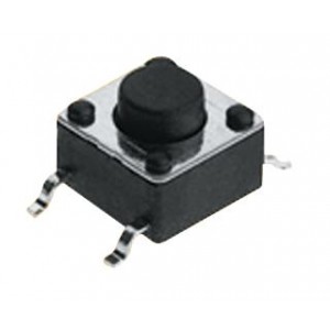 1301.9315.24, Кнопка тактильная на замыкание круглый колпачок  0.05A 12В >100000 циклов 1.6Н для поверхностного монтажа лента на катушке