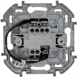 Переключатель 1-кл. Inspiria 10А IP20 250В 10AX с подсветкой / индикацией механизм антрацит Leg 673663