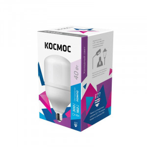 Лампа светодиодная высокомощная 40Вт цилиндр 6500К холод. бел. E27 3650лм 176-240В LksmHWLED40WE2765