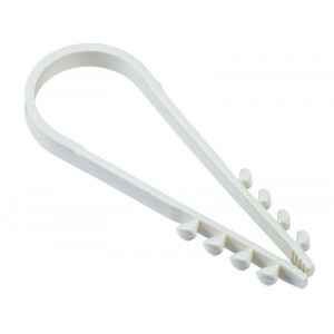 Дюбель-хомут 19-25мм для круглого кабеля нейлон бел. (уп.25шт) UDH13-19-25-025-K01