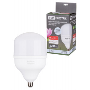 Лампа светодиодная T 60 Вт, 230 В, 4000 К, E27 (160x268 мм) SQ0340-0358