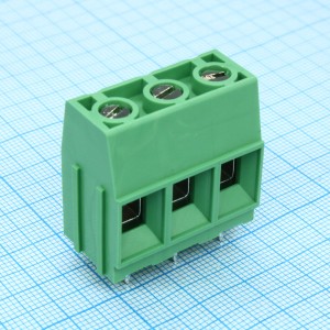 DG136T-10.16-03P-14-00A(H), Винтовой клеммный блок c рельефной обоймой, 3 контакта. Серия DG136T-10.16
