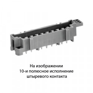 Вилочный разъем на плату Z5.599.9025.0, Вилочный разъем, вертикальный, на плату, шаг: 5.08 мм, 10 полюсов, фиксация на плате пайкой, исполнение: с монтажными фланцами, 250V, 10А, цвет: черный