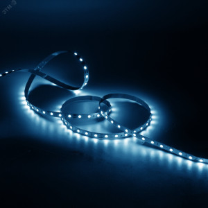 Лента LED 2835/120-SMD 9.6W 12V DC холодный белый (блистер 5м) (кр.1шт)
