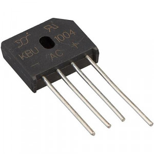 KBU1506, Корпус KBU, Мост диодный однофазный, Uобр.макс. 600 В, Uпрям. 1.1 В, Iпрям. (средн) 15 А, Примечание Bridge Rectifier Diode, 15A, 600V V(RRM), Silicon, Рабочая температура -55 °C...+150 °C