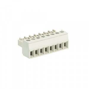 Розеточный разъем на кабель 8513 B/8 OB, Розеточный разъем, угловой, на кабель, шаг: 3.5 мм, 8 полюсов, фиксация провода винтовая, исполнение: без маркировки, 250V, 8А, цвет: серый