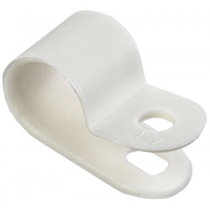 Скоба крепежная 9мм нейлон. бел. (уп.50шт) USK11-09-050-K01