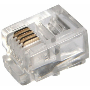 Разъем телефонный UTP, RJ-14 (6P4C), CAT 3 05-1012-3, Разъем телефонный UTP, RJ-14 (6P4C)