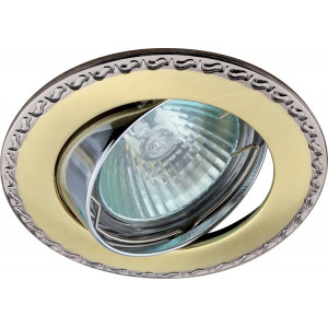 KL23 А G/CH Светильник литой пов. "контур с рисунком" MR16,12V, 50W золото/хром (1/100) C0043714