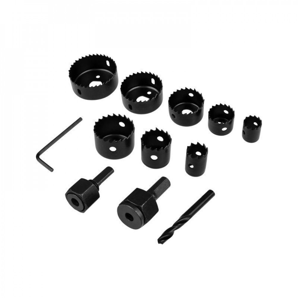 Изображение товара Набор коронок по дереву с держателями и ключом 8 диаметров KR-92-0251